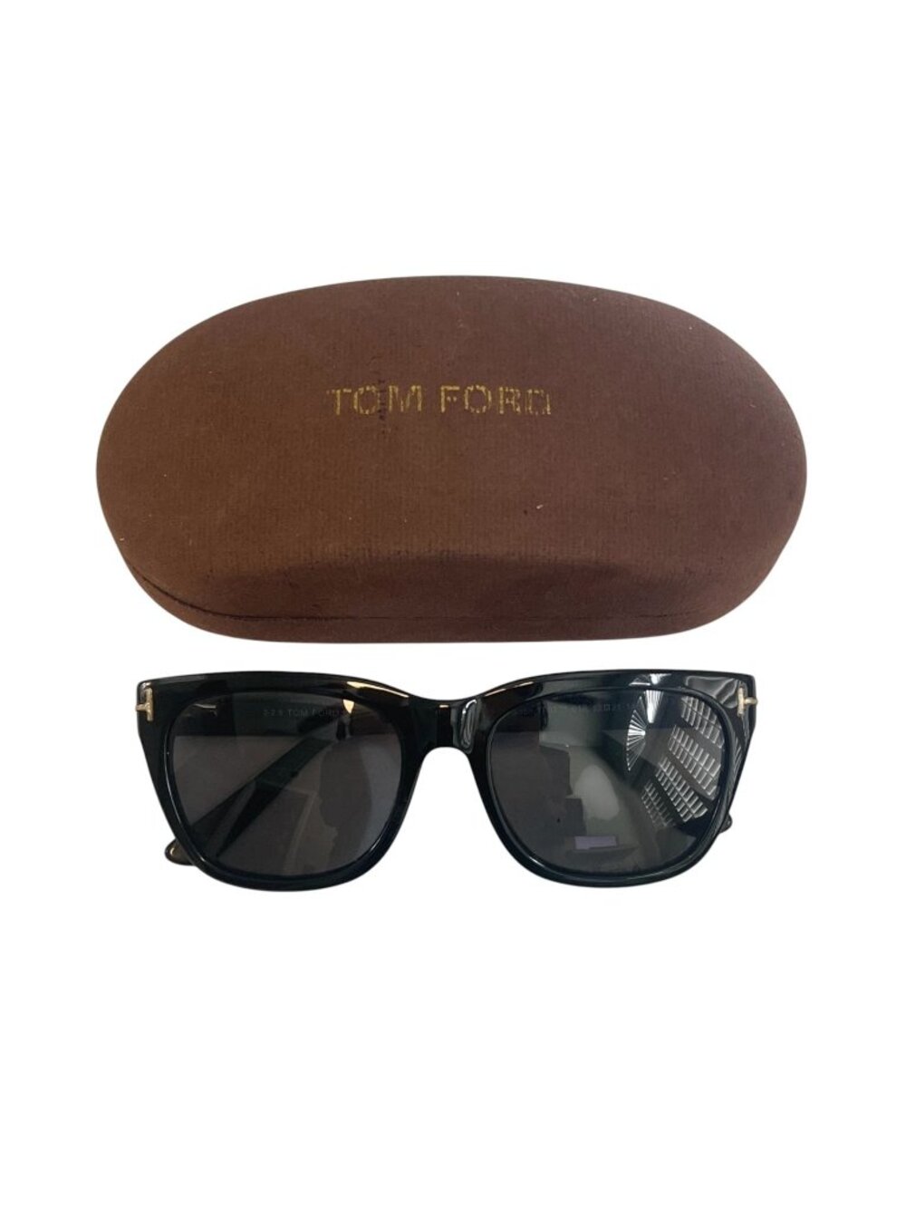 Tom Ford Snowdon TF0237 01B Sunglasses Black 52-21-145 Italy w/ Case